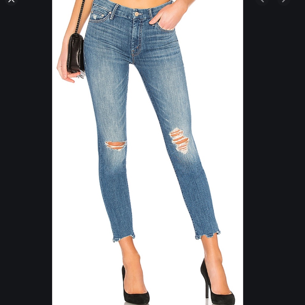 Mother ‘The Looker’ Ankle Chew Jeans
